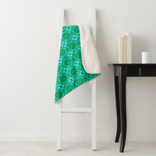 Manta Sherpa Mazipoodles Kaleidoscope S - Turquesa verde