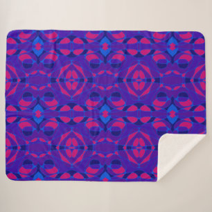 Manta Sherpa Mazipoodles Neuro Art Naranja Rosa Morado