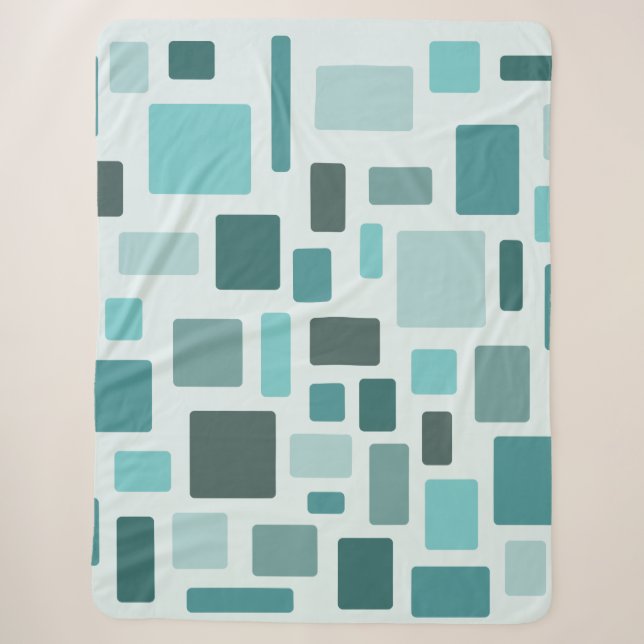 Manta Sherpa MCM Disarrayed Bricks Aquamarine (Anverso)