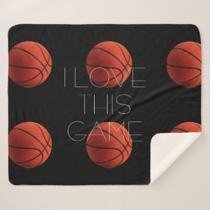 Manta Sherpa Me encanta la cercanía al baloncesto