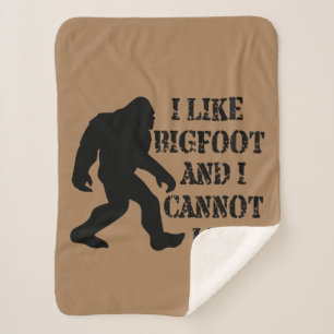 Manta Sherpa Me gusta Bigfoot y no puedo mentir