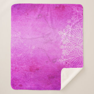 Manta Sherpa Mediación de diseño rosa de Mandala zen