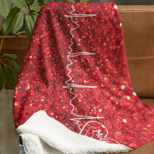 Manta Sherpa Médica Purpurina de enfermería Red Personalizada
