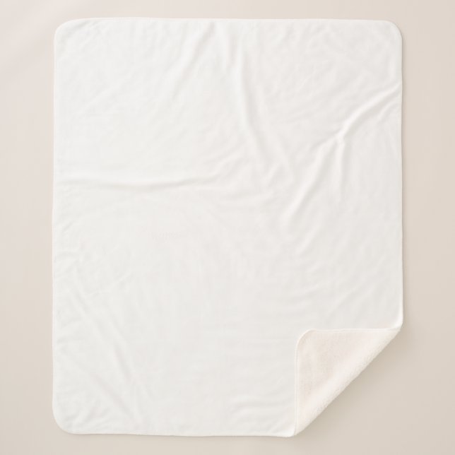 Manta Sherpa Medio blanco personalizado (Anverso)