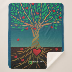 Manta Sherpa Medio Sherpa Blanpa, árbol de compasión MLTS