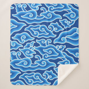 Manta Sherpa Megenmienda del patrón de batik de Megenmienda