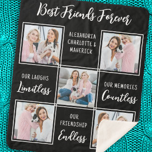 Manta Sherpa Mejor Amigos Regalo Amistad Poema Personalizado 5