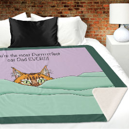 Manta Sherpa ¡Mejor Papá Gato! Día del padre