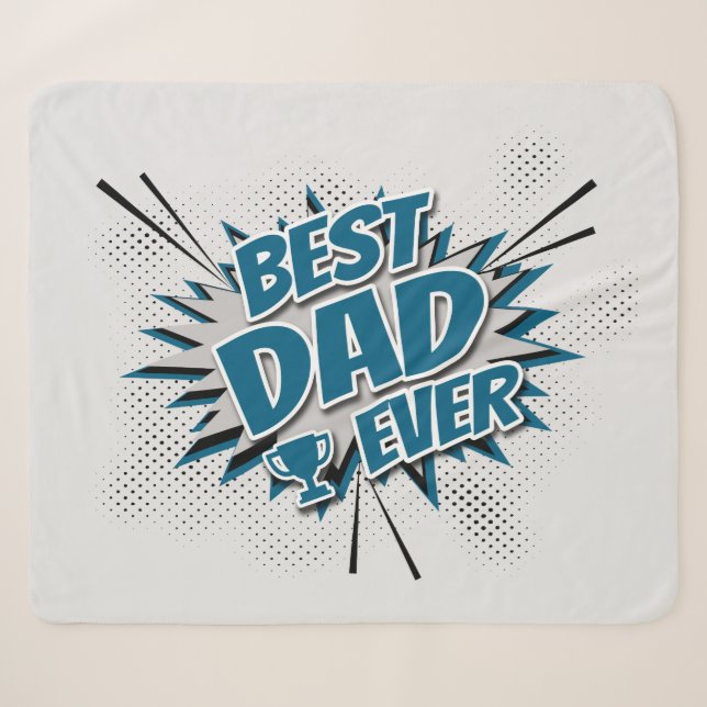 Manta Sherpa Mejor Papá Nunca (Anverso (horizontal))