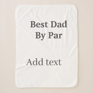 Manta Sherpa Mejor papá por par gris negro día del padre nombre
