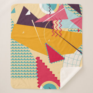 Manta Sherpa Memphis Mood: Tendencia Geométrica Retro