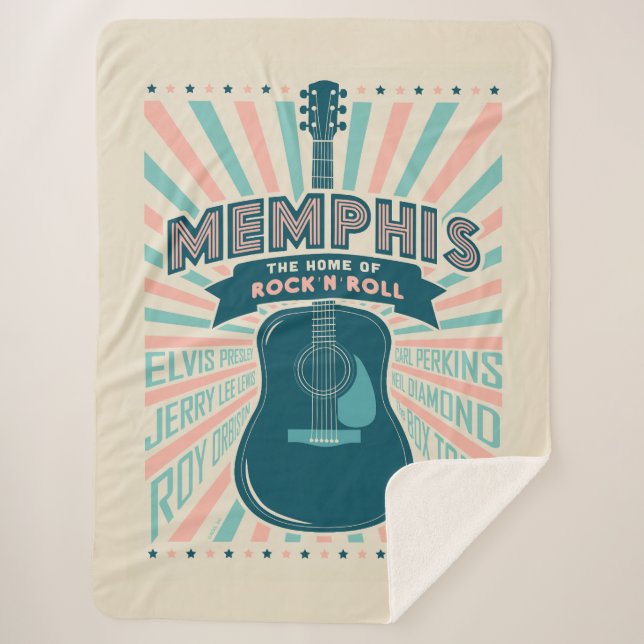 Manta Sherpa Memphis, TN: Serie de guitarras | Rock-N-Roll (Anverso)