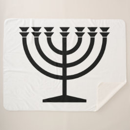 Manta Sherpa Menorah judía (símbolo del judaísmo)