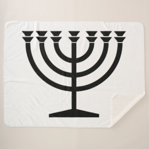 Manta Sherpa Menorah judía (símbolo del judaísmo)