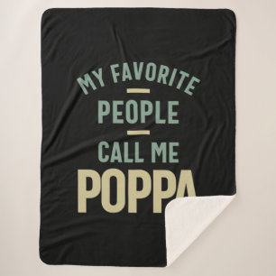 Manta Sherpa Mens Mi Gente Favorita Me Llama Poppa