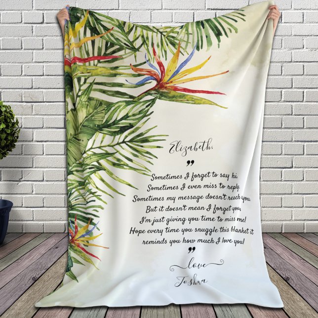 Manta Sherpa Mensaje de amor Personalizado abierto mensaje trop (Subido por el creador)