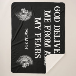 Manta Sherpa Mensaje Inspirador bíblico de coraje cristiano