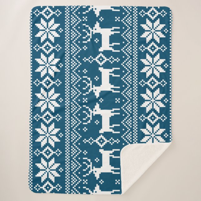 Manta Sherpa Merry Christmas pattern 1 (Anverso)