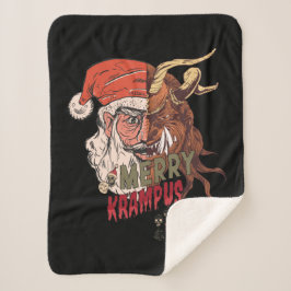 Manta Sherpa Merry Krampus Scary Santa Horror Navidades