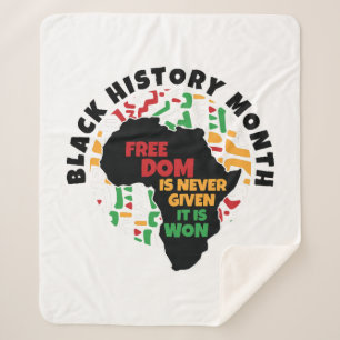 Manta Sherpa Mes de la Historia Negra La libertad nunca se da, 