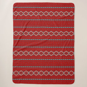 Manta Sherpa Mesas del Suroeste Rojo y Turquesa Grande