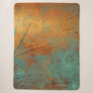 Manta Sherpa Metálico de moda Rich Copper Patina