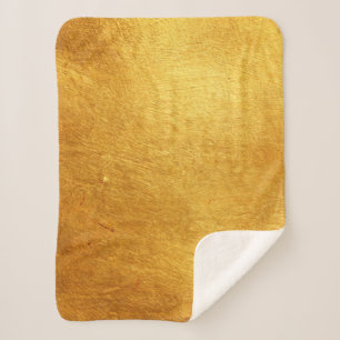Manta Sherpa Metalizado cepillado de oro