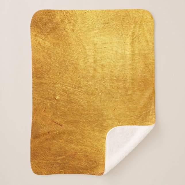 Manta Sherpa Metalizado cepillado de oro (Anverso)