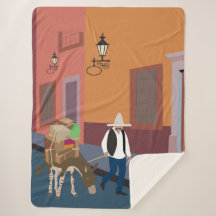 Mexicano con burro en la ciudad