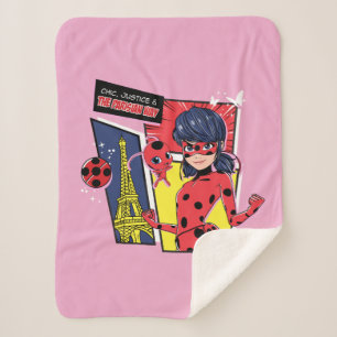 Manta Sherpa Milagroso Comic Ladybug Parisian Way