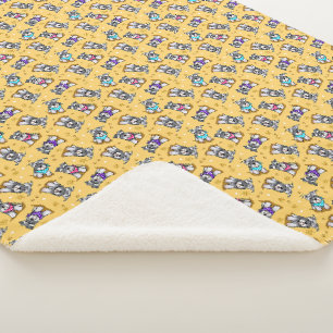 Manta Sherpa Mini Schnauzer Sunshine KiniArt Sherpa Blanket