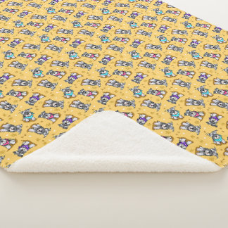 Manta Sherpa Mini Schnauzer Sunshine KiniArt Sherpa Blanket