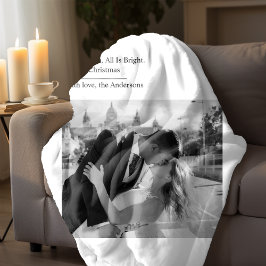 Manta Sherpa Minimal All Is Calm All Is Bright Christmas Photo