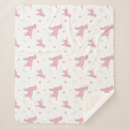 Manta Sherpa Minimal Pastel pink Labrador Retriever Blanket