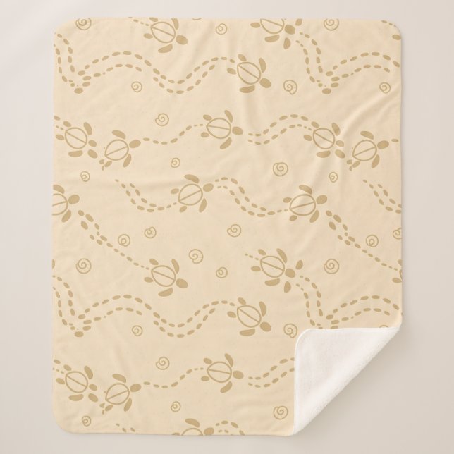 Manta Sherpa Minimal Turtle Trail Pattern (Anverso)