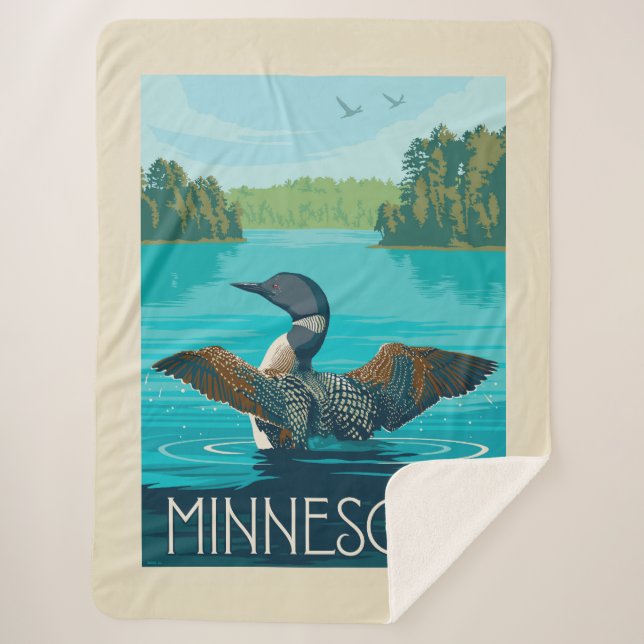 Manta Sherpa Minnesota | Loon (Anverso)