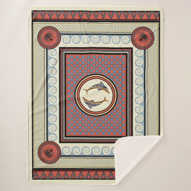 Manta Sherpa Minoan Palace Sherpa Blanket (Anverso)