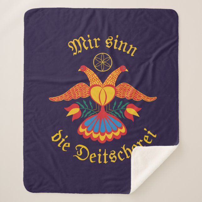 Manta Sherpa Mir sinn die Deitscherei - Deitschi Faahne Blanket (Anverso)