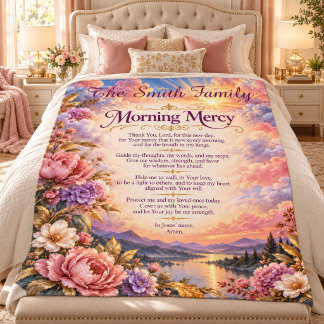 Manta Sherpa Misericordia Matutina | Oración Floral del Amanece