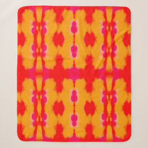 Manta Sherpa Moda del Boho Rojo. Alfombra persa. Capa de acuare