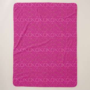 Manta Sherpa Moda PInk Gold Glam XOXO