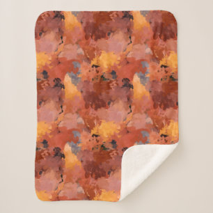 Manta Sherpa Moda Terracotta Rust Trendy Brown Resumen