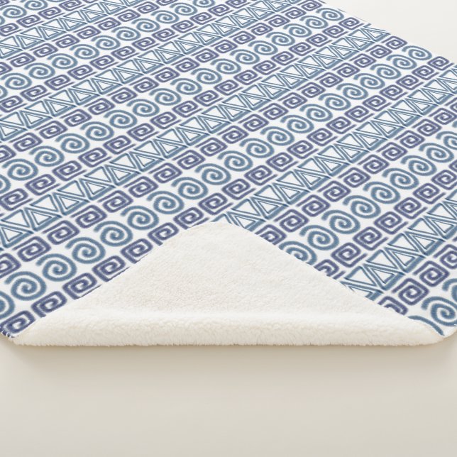 Manta Sherpa Modelo a mano africano étnico (3/4)