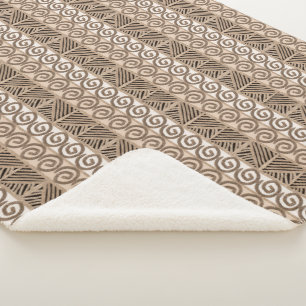 Manta Sherpa modelo a mano tribal africano étnico