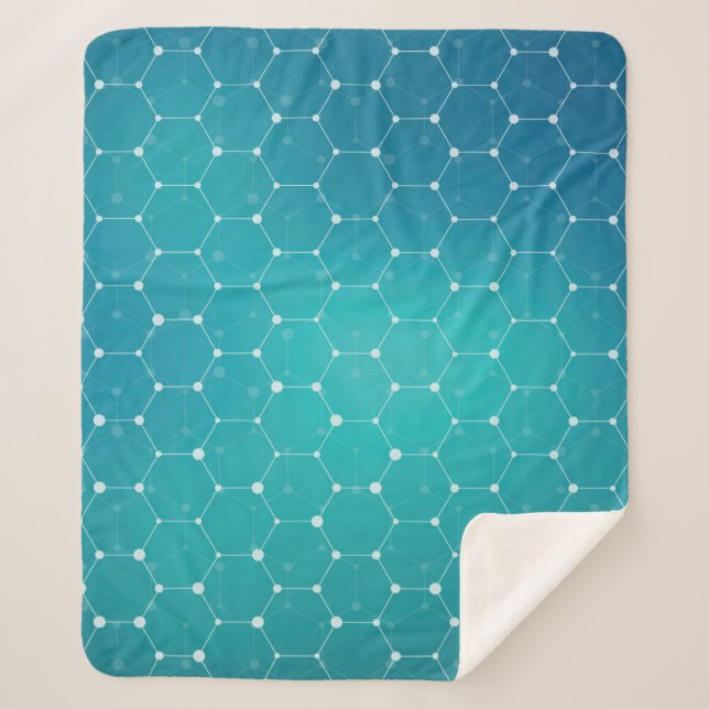 Manta Sherpa Modelo azul de la DNA del trullo (Anverso)