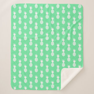 Manta Sherpa Modelo de la menta de la piña