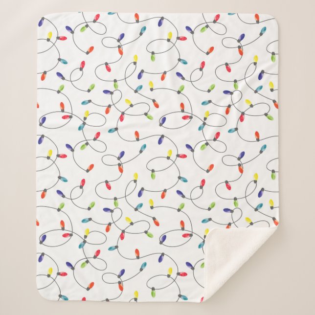 Manta Sherpa Modelo de las luces de navidad (Anverso)