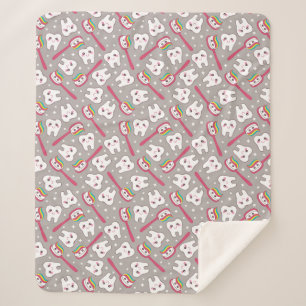 Manta Sherpa Modelo de los dientes del arco iris