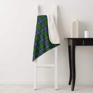 Manta Sherpa Modelo de traza escocesa Armstrong Clan Tartan