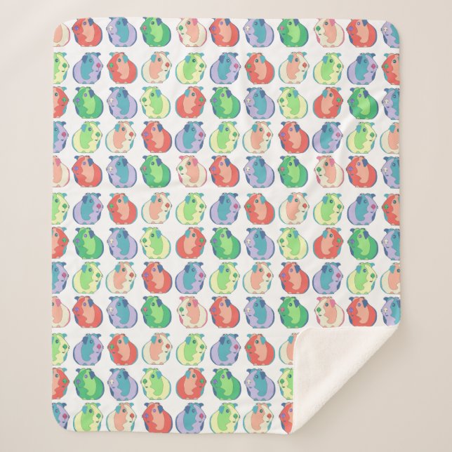 Manta Sherpa Modelo del conejillo de Indias del arte pop (Anverso)